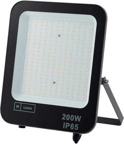 M Ledme - Foco Proyector Led Napoli 200W, 24.000 lumen, IP65 Regulable, Color Luz fría (6000k), Iluminación exterior, De uso para jardín, patios, parking, hotel, naves etc.