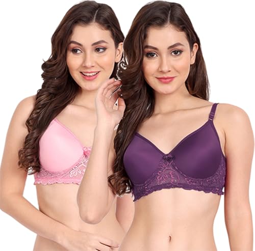 Image of FIMS - Fashion is my style Women Lace Padded Bra Lightly Pad Full Coverage
