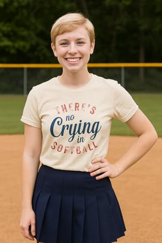 Softball Lover Mom T Shirt There's No Crying in Softball Player Mama Coach Women Gift Sport Mom Must Have Essentials4