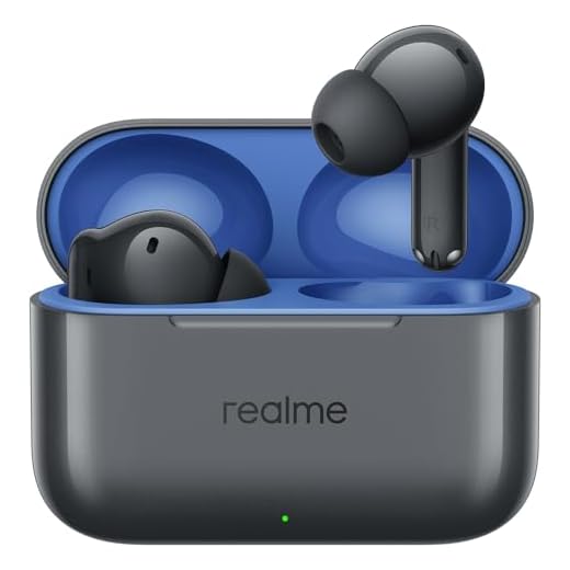 realme T200 Cuffie Bluetooth Auricolari Wireless con ANC (Cancellazione Attiva del Rumore), Autonomia 40 Ore, Ricarica Rapida USB-C, Bassi Potenti, Audio 3D Immersivo, Resistente IPX4, Grigio Mistico