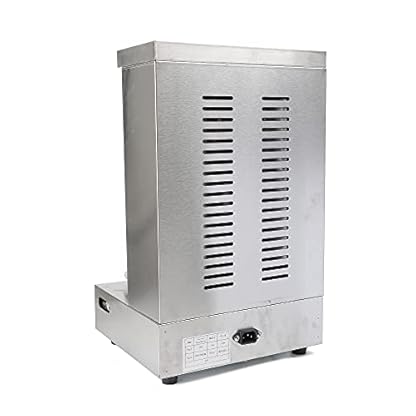 2 Brenner Gas 3000W Edelstahl Döner Kebab Maschine Dönergrill Tischgrill BBQ Grillofen Vertikale Broiler Gaskochmaschine Spinnen Döner Kebab Shawarma Gyro Grill – Bild 6