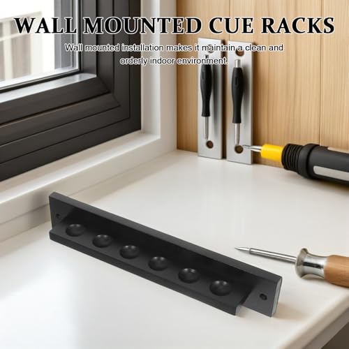 Porte-queues de billard mural en bois massif authentique et support robuste - 6