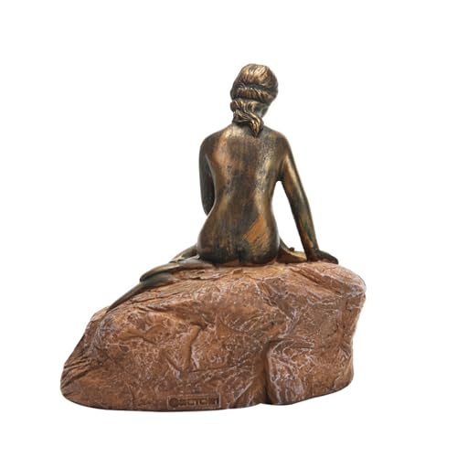 Estatua de sirena resinada estilo europeo 3D miniatura 4