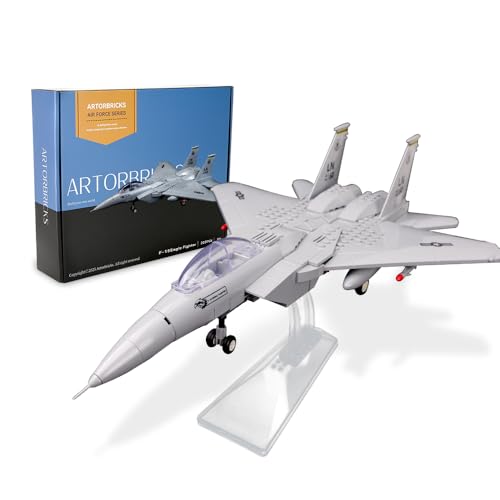 ArtorBricks Air Force Series F-15 Eagle Fighter Airplane Military Building Set Adult Gift.Including Model Display Rack (223 Pieces)