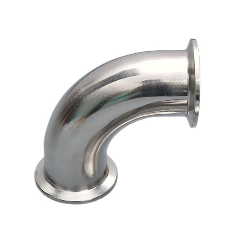 304 Fitting 3 Inch 76mm Sanitary Brewing Distillation Elbow Pipe, OD91mm 304 SS Tri Clamp Fitting, 90 Degree Tube