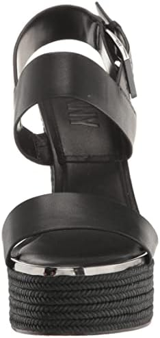 DKNY Women's Everyday Block Heel Yadira-Platform Sl Heeled Sandal, Black, 8.5 | Image 1