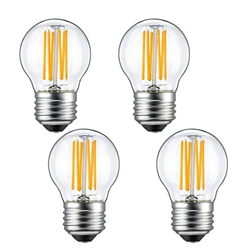 Dimmable G45 Vintage Edison LED Bulbs, E26 Base, 6W (60W Equivalent) 2700K Warm White, 900LM, Clear Glass Filament Globe Bulb for Antique Pendant Lights & Home Decor,6 Pack