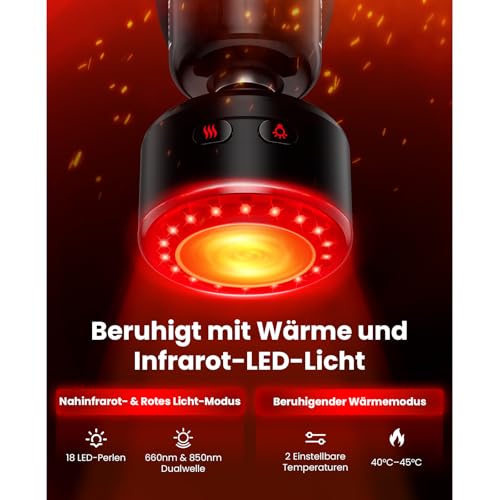 Bob and Brad Q2 Ultra Massagepistole mit Infrarot-Heizmassagekopf, Mini Massage Pistole mit Tragetasche, Leise Massagegerät Massage Gun Muskelmassagepistole für Linderung von Muskelschmerzen 3