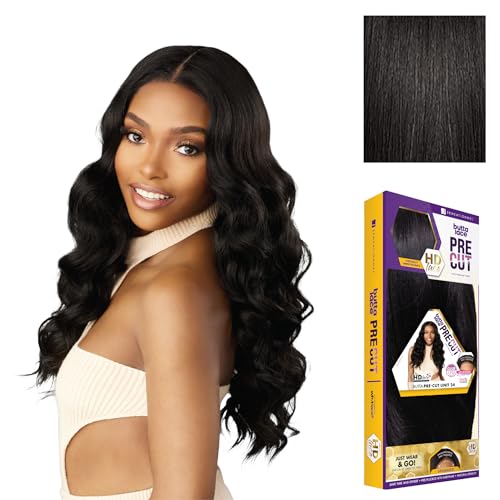 Sensationnel Butta Lace Precut Wig-Unit 24, 1B OFFBLACK