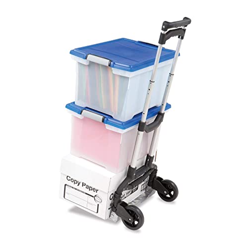 Image of Folding Aluminum Heavy-Duty Luggage Trolley Cart With Telescoping Handle And Rubber Wheels 80 Kg Loading Capacity Hand Shopping Trolley (80 KG)