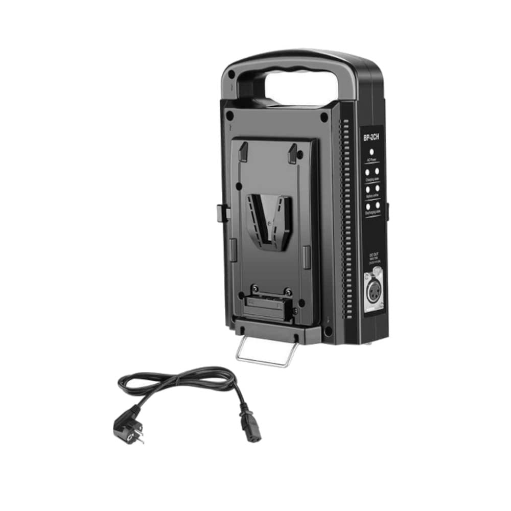 Trade-Shop V-Mount Li-Ion Akku Dual-Ladegerät inkl. Ladekabel Eurostecker für Sony BP-95WS BP-150WS BP-190WS BP-230W BP-285W BP-300W BP-L80S BP-L40A