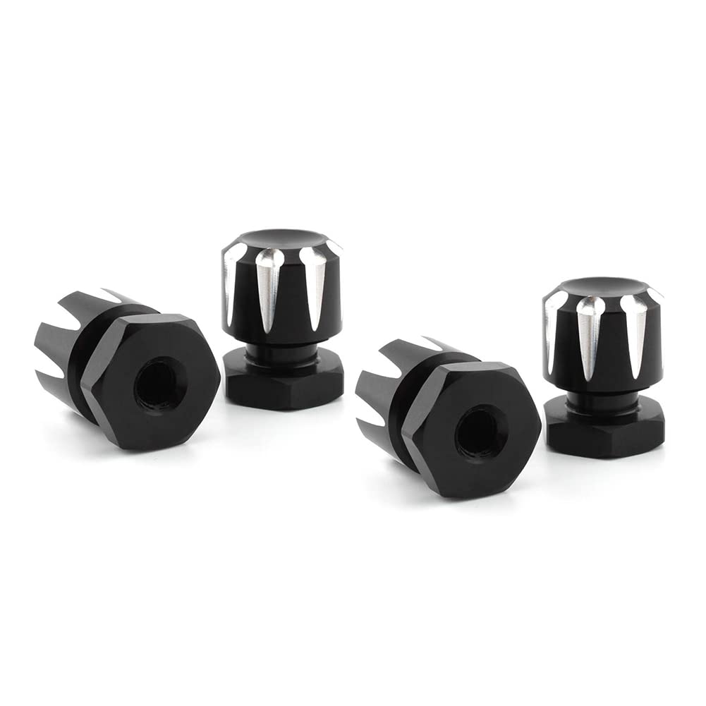 LIRU Motorcycle Solo Seat Mounting Bolts Nuts For Harley Softail & Touring Models (2007-2021) - Black & Chrome