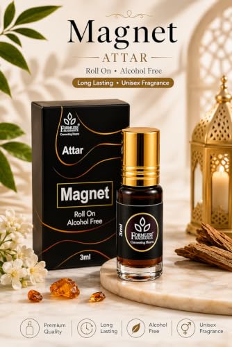 Image of Formless Magnet 3ml Attar Unisex - Premium Attraction Fragrance Oil, Long Lasting Alcohol-Free Perfume, Fresh Woody Musky Scent, Pocket Size Roll-On, Travel Friendly Daily Wear & Special Occasions
