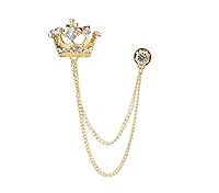 Algopix Similar Product 3 - Knighthood Mens Golden Crown With
