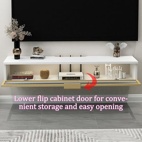 Console multimédia murale marron pour optimiser l'espace de votre chambre à coucher - 7