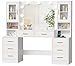 BEWISHOME Makeup Vanity Desk with Mirror and Lights,55.12