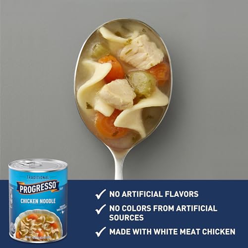 Progresso Soup, Traditional, Chicken Noodle Soup, 19 oz Cans (Pack of 6)