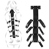 Bondage-Sexspielzeug mit Halskragen Fesseln Bondageset Fessel Set bdsm dessous für Männer Frauen und Paare Extreme SM-Cuffs(Black)
