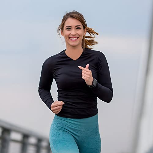 Bvnsoz 4-7 Pack Long Sleeve Shirts For Women,Moisture Wicking Shirts Long Sleeve Workout Tops For Women V Neck Hiking T-Shirts thumb #2