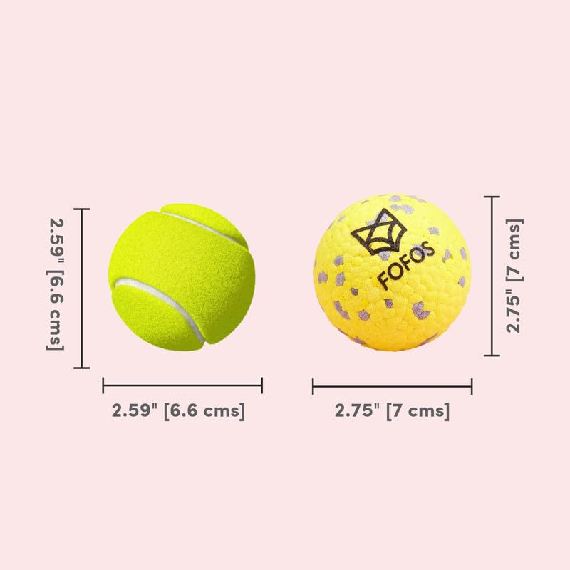 BarkButler x FOFOS Super Durable Bounce Ball (S) - Dog Ball Toy, Chew Toys for Dogs, Dog Toys for Medium Dogs (0-20kgs) - Yellow