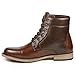 Metrocharm MC307 Men's Lace Up Cap Toe Formal Dress Casual Fashion Boots (12, Brown/Dark Brown)