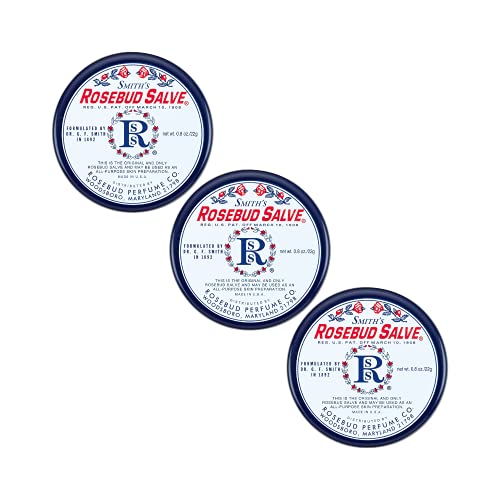Smith's Rosebud Lip Balm Bulk- 3X0.5Oz Premium All Purpose Lip Gloss Tubes & 3X0.8Oz Lip Treatment Salve- Rosebud Trio Lip Balm Tubes For Plump Lips & Cracked Skin Care With Rosebud Salve Tin & E-Book #TOP4