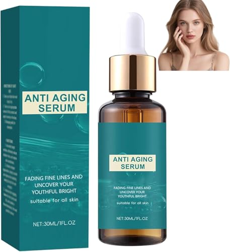 Suero facial antiedad para mujeres: reduce la opacidad, arrugas y líneas de expresión, ilumina y rellena la piel, promueve la producción de colágeno.