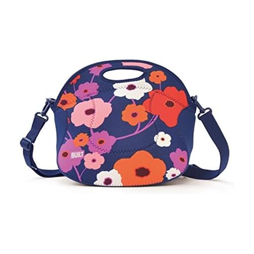 BUILT Spicy Relish Tote Neoprene Lunch Bag with Adjustable Crossbody Strap Lush Flower LB12-LSH
