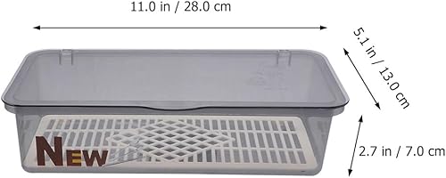 Miniatura 3 de DOITOOL Bandeja de cubiertos de 3 piezas con tapa y escurridor, organizador de utensilios de vajilla y cajones de cubiertos con tapa cubierta para