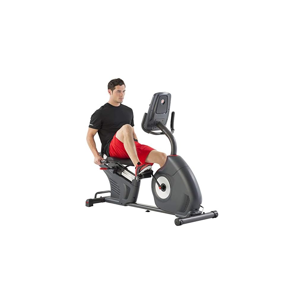Schwinn Recumbent 570R Ligfiets, vliegwiel, 3,5 kg, compatibel met RideSocial, Schwinn Connect, Dual Track Display, comfortabele zitting en ondersteunende ziteenheid