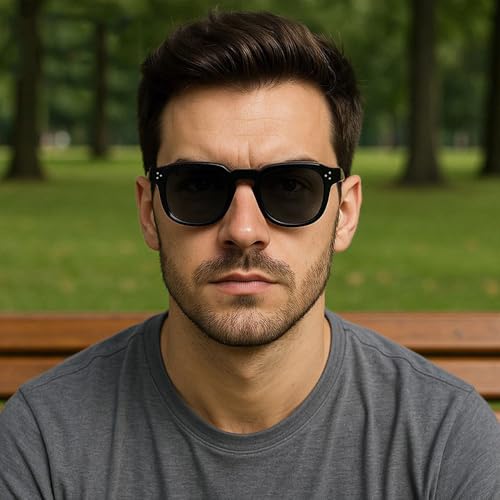 Trendy Vintage Square Thick Framed Sunglasses for Women Men Retro Classic Shades for Outdoor Driving Beach2