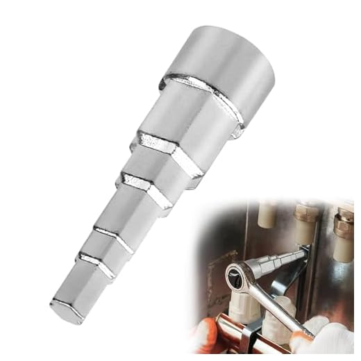 JNEYVIC Llave escalonada universal para radiador, llave de 5 niveles, llave de escalón con 1/2 pulgadas cuadrado interior, extensión de grifo, llave de calefacción para carraca sanitaria