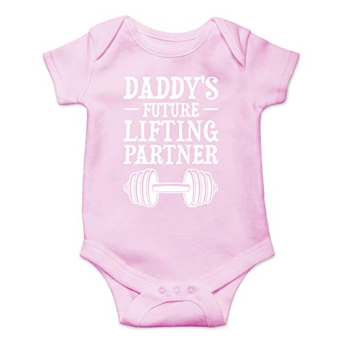 Image of Daddy's Future Lifting Partner - Funny Baby Essentials Bodysuit - Newborn Boy Girl Clothes