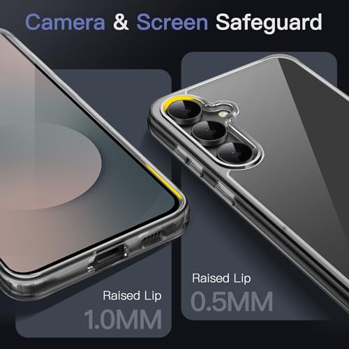 Image of JETech Cover Case for Samsung Galaxy S25 FE, Non-Yellowing Shockproof Bumper Protective Phone Cover, Anti-Scratch Hard PC Back (Black)