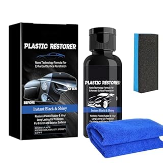 Car Plastic Restorer, Car Plastic Revitalizing Coating Agent, Car Plastic Restorer Interior, Black Plastics Restorer For Car, Car Interior Scratch Remover, Car Refurbishment Cleaning Agent, 50ml