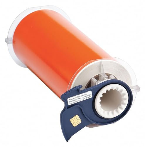 Cinta de vinilo Brady 13556 naranja para señalización de seguridad industrial