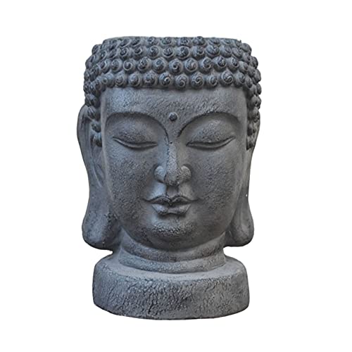 LAHappy Buddha-Kopf Blumentopf Ornamente, Buddha Figur Garten-Figur...