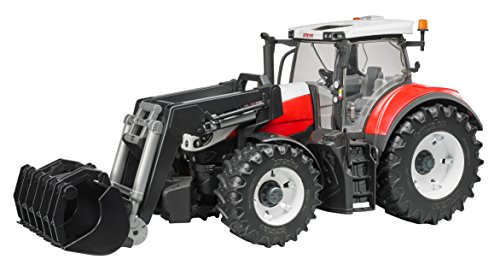 bruder 03181 - Steyr 6300 Terrus CVT avec chargeur frontal, tracteur, ferme, véhicule