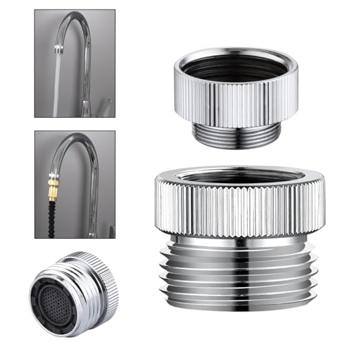 Faucet to Garden Hose Adapter, Sink Faucet Adapter with Aerator, Faucet Aerator Adapter to Connect Garden Hose - Sink Faucet Adapter for Kitchen and Bathroom, 3/4