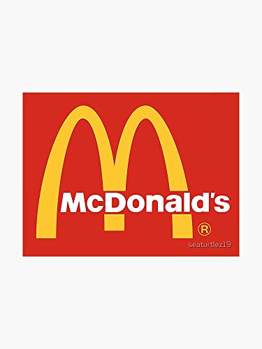McDonalds Logo - Sticker Graphic - Auto, Wall, Laptop, Cell, Truck Sticker for Windows, Cars, Trucks