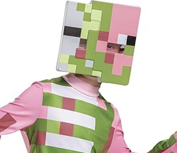 Foto 2 de 4 de Minecraft Disfraz de Zombie Pigman para niños, disfraz Halloween, talla clásica S (4-6)