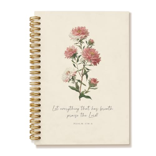 Tizzer Floral Christian Bible Study Notebook Journal 5.5x8.3 for Women