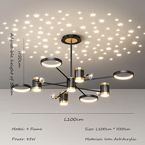 Plafonnier LED effet ciel étoilé dimmable avec télécommande pour salon - 7