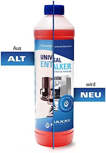 Maxxi Clean Red Power Descaler, Limescale Remover & Cleaning Agent for Cleaning Coffee Machines, Coffee Machines, Irons & Kettles, 250 ml 3x 750 ml mit Farbindikator