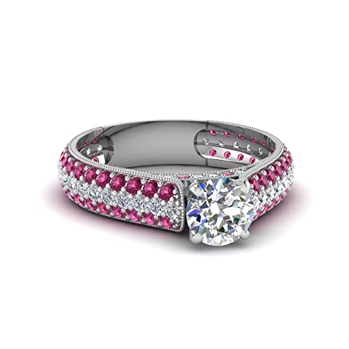 Bague millegrain pavée de diamants en argent sterling, l'éclat intemporel d'un bijou d'exception