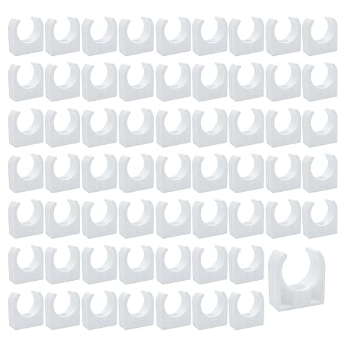 HLIWS Abrazadera de tubo-60 Piezas Tubo Sujetar Hebilla,PPR Abrazadera de tubo,para sistema de fijación de tuberías,Tornillos no incluidos(Diámetro interior 20 mm)