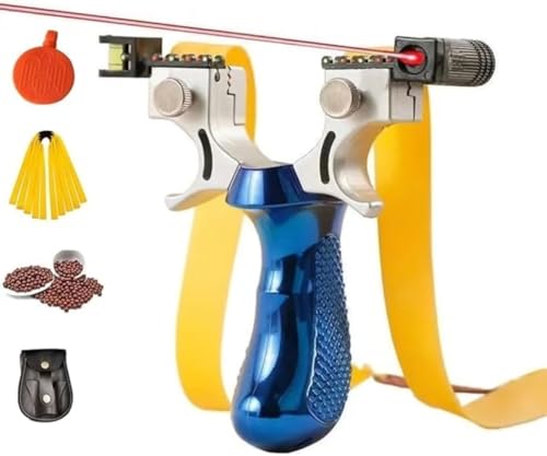 Professional Outdoor Slingshot with Adjustable Sights Target Practice and Recreation for Adults Portable Slingshot with Storage Bag and Clay Balls
