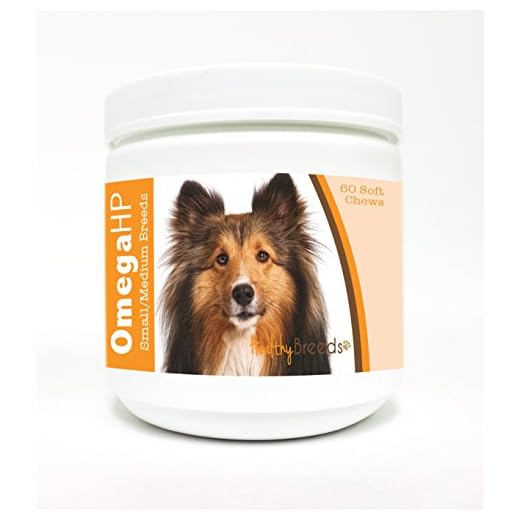 Healthy Breeds Shetland Sheepdog Omega HP Fatty Acid Skin and Coat Support Soft Chews 60 Count