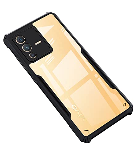Image of Zapcase Back Case Cover for Vivo V23 5G | Compatible for Vivo V23 5G Back Case Cover | 360 Degree Protection Back Cover | Clear Case with Camera Protection | (TPU + PC | Matte Black)