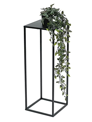 DanDiBo Taburete de metal para flores, rectangular, 50-70 cm, mesa auxiliar 96315, soporte para flores, moderno soporte para plantas, taburete para plantas (60 cm)